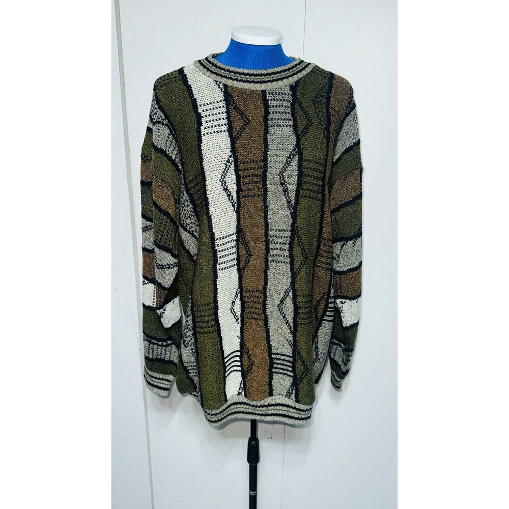 Protege Collection Knit Sweater Coogi Cosby Style VTG Made In USA Mens Medium